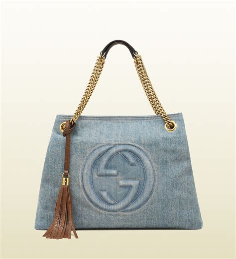 gucci soho denim shoulder bag|Gucci shoulder bag 2022.